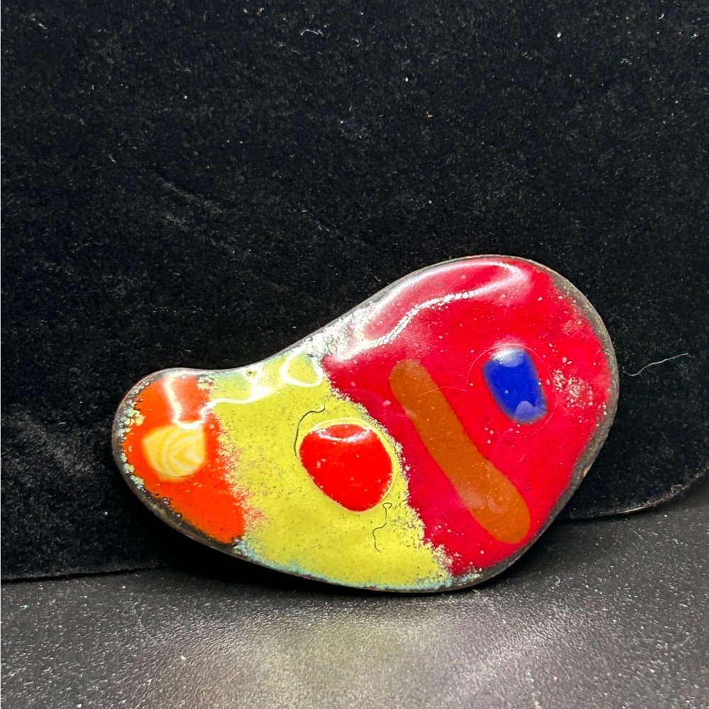 VTG Abstract Enamel Brooch Colorful Modernist Art is an Pin | Retro Mid Century